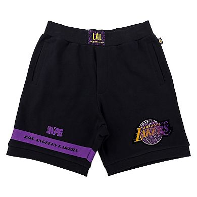 Unisex NBA x Two Hype  Black Los Angeles Lakers Culture & Hoops Premium Classic Fleece Shorts