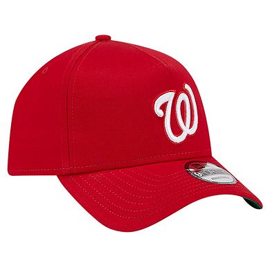 Men's New Era Red Washington Nationals Team Color A-Frame 9FORTY Adjustable Hat