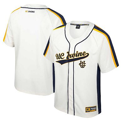 Men's Colosseum Cream UC Irvine Anteaters Ruth Button-Up Baseball Jersey