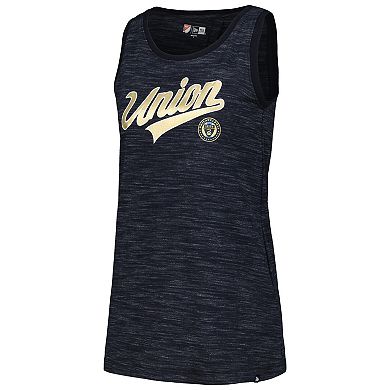 Women's 5th & Ocean by New Era Navy Philadelphia Union Athletic Cross Back Tank Top