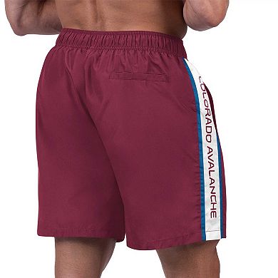 Men's G-III Sports by Carl Banks Burgundy Colorado Avalanche Streamline Volley Swim Trunks