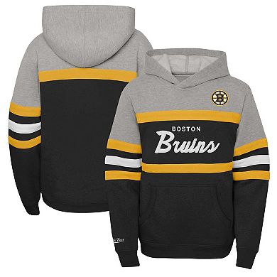 Youth Mitchell & NessÂ Black Boston Bruins Head Coach Pullover Hoodie
