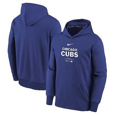 Youth Nike Royal Chicago Cubs Authentic Collection Performance Pullover Hoodie