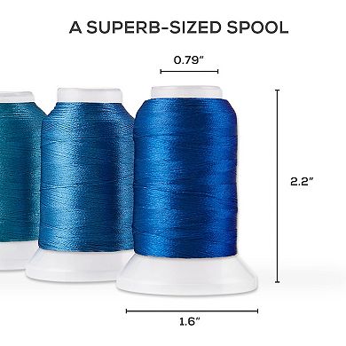 Jumblcrafts 40 Color Embroidery Thread Kit Spools Of 500m Thick Thread