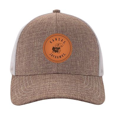 Men's Ahead Tan/White Kansas Jayhawks Pregame Adjustable Hat