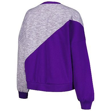 Women's G-III 4Her by Carl Banks Purple Los Angeles Lakers Benches Split Pullover Sweatshirt