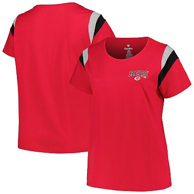 Women's Profile Red Cincinnati Reds Plus Size Scoop Neck T-Shirt