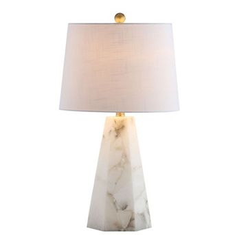 Xio 25.5" Contemporary Transitional Alabaster LED Table Lamp