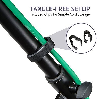 Lyxpro Overhead Foldable Tripod Mic Stand With Telescoping Boom And Wheels