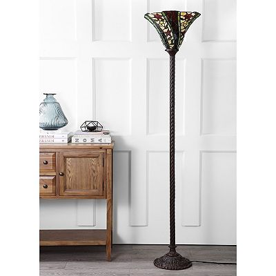 Williams Tiffany style 71 Torchiere LED Floor Lamp Bronze Jonathan Y