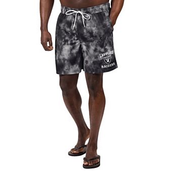 Men's G-III Sports by Carl Banks Black Las Vegas Raiders Change Up Volley Swim Trunks
