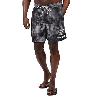 Men's G-III Sports by Carl Banks Black Las Vegas Raiders Change Up Volley Swim Trunks