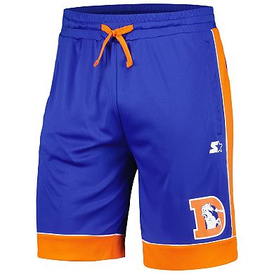 Men's Starter Royal/Orange Denver Broncos Vintage Fan Favorite Shorts