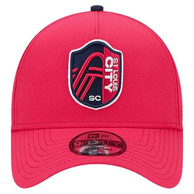 Men's New Era Red St. Louis City SC 2024 Kick Off Collection 9FORTY A-Frame Adjustable Hat