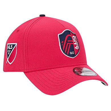 Men's New Era Red St. Louis City SC 2024 Kick Off Collection 9FORTY A-Frame Adjustable Hat