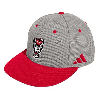 Men's adidas Gray NC State Wolfpack On-Field Baseball Fitted Hat