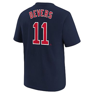 Youth Nike Rafael Devers Navy Boston Red Sox Home Player Name & Number T-Shirt