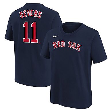 Youth Nike Rafael Devers Navy Boston Red Sox Home Player Name & Number T-Shirt