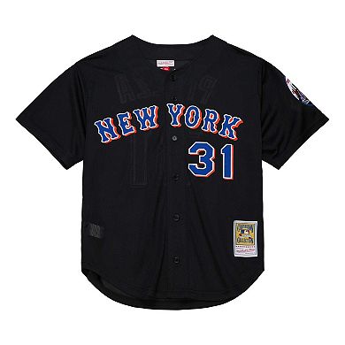 Men's Mitchell & Ness Mike Piazza Black New York Mets Cooperstown Collection 2000 Batting Practice Jersey