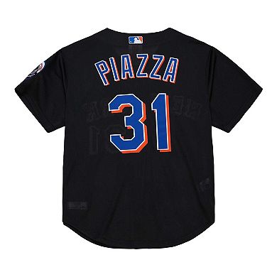 Men's Mitchell & Ness Mike Piazza Black New York Mets Cooperstown Collection 2000 Batting Practice Jersey