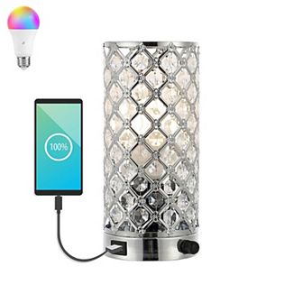 Lucie Mid Century Modern Iron/acrylic Led Mini Uplight Table Lamp