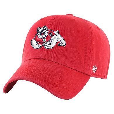 Men's '47 Red Fresno State Bulldogs Clean Up Adjustable Hat