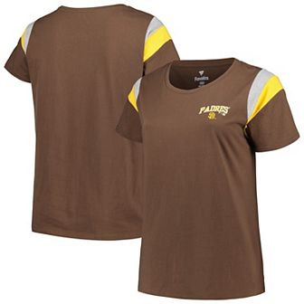 Women's Profile Brown San Diego Padres Plus Size Scoop Neck T-Shirt