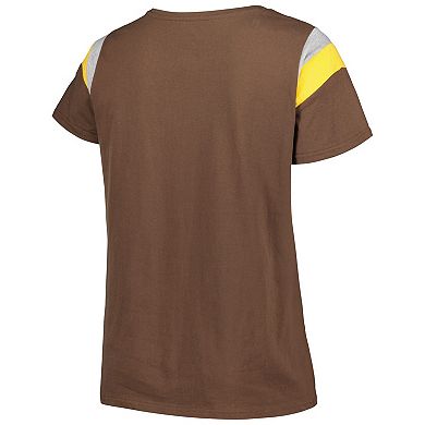 Women's Profile Brown San Diego Padres Plus Size Scoop Neck T-Shirt