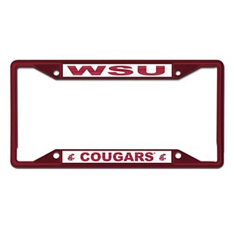 WinCraft Washington State Cougars Chrome Colored License Plate Frame