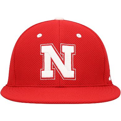 Men's adidas Scarlet Nebraska Huskers On-Field Baseball Fitted Hat
