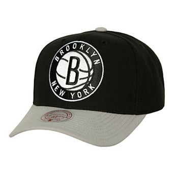 Men's Mitchell & Ness Black/Gray Brooklyn Nets Soul XL Logo Pro Crown Snapback Hat