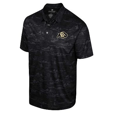 Men's Colosseum Black Colorado Buffaloes Daly Print Polo