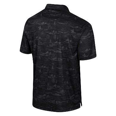 Men's Colosseum Black Colorado Buffaloes Daly Print Polo