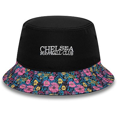 Men's New Era Black Chelsea Floral Print Bucket Hat