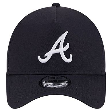 Men's New Era Navy Atlanta Braves Team Color A-Frame 9FORTY Adjustable Hat
