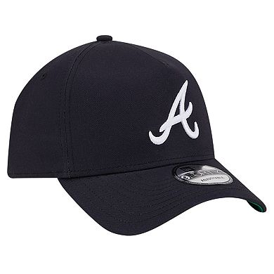 Men's New Era Navy Atlanta Braves Team Color A-Frame 9FORTY Adjustable Hat