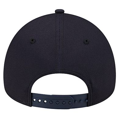 Men's New Era Navy Atlanta Braves Team Color A-Frame 9FORTY Adjustable Hat