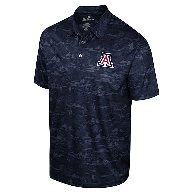 Men's Colosseum Navy Arizona Wildcats Daly Print Polo