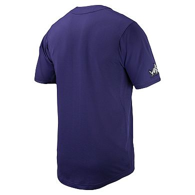 Men's Nike Purple TCU Horned Frogs Replica Full-Button Baseball Jersey