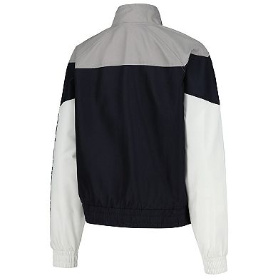 Women's 5th & Ocean by New Era Navy St. Louis City SC Cropped Full-Zip Windbreaker Jacket