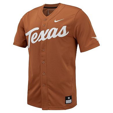 Men's Nike Texas Orange Texas Longhorns Replica Full-Button Baseball Jersey
