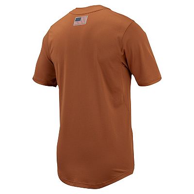 Men s Nike Texas Orange Texas Longhorns Replica Full Button Baseball Jersey