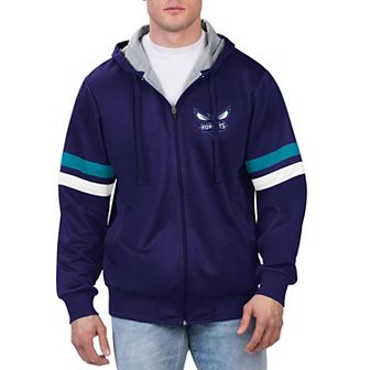 Men's G-III Sports by Carl Banks Purple Charlotte Hornets Contender Full-Zip Hoodie Jacket