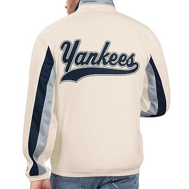 Men's Starter Cream New York Yankees Rebound Cooperstown Collection Full-Zip Track Jacket