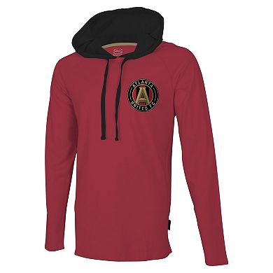 Men's Stadium Essentials Red Atlanta United FC Tradition Raglan Hoodie Long Sleeve T-Shirt