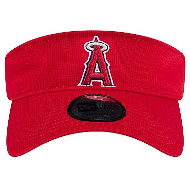Men's New Era Red Los Angeles Angels Gameday Team Adjustable Visor