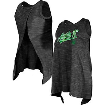 Women's 5th & Ocean by New Era Black Austin FC Athletic Cross Back Tank Top