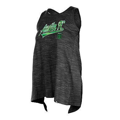 Women's 5th & Ocean by New Era Black Austin FC Athletic Cross Back Tank Top