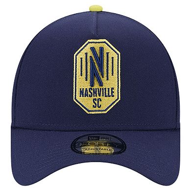 Men's New Era Navy Nashville SC 2024 Kick Off Collection 9FORTY A-Frame Adjustable Hat