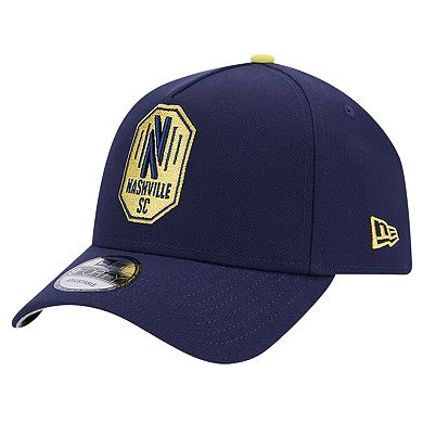 Men's New Era Navy Nashville SC 2024 Kick Off Collection 9FORTY A-Frame Adjustable Hat